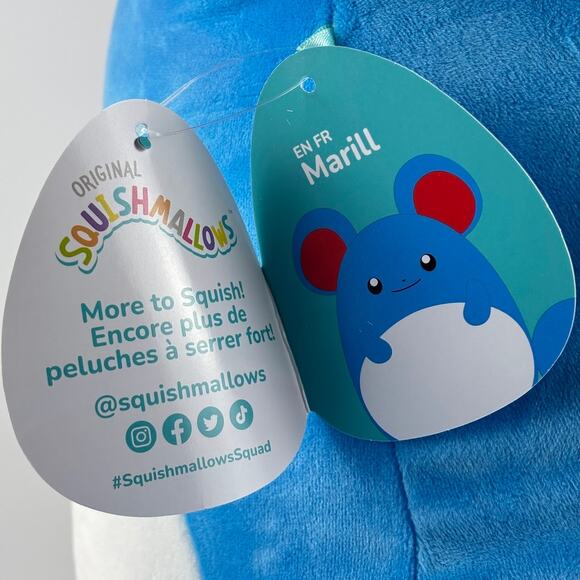 Marill Squishmallow 14" Pokemon Jazwares NEW NIB Stuffed Animal / Plush - Picture 6 of 9